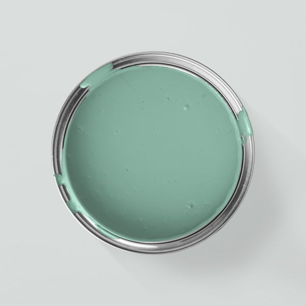 MissPompadour extramatte Wandfarbe 2.5L Grün mit Jade - sehr hohe Deckkraft - geruchsneutrale, spritzfreie Farbe - atmungsaktive, wasserbasierte Innenfarbe/Deckenfarbe - Die Wertvolle