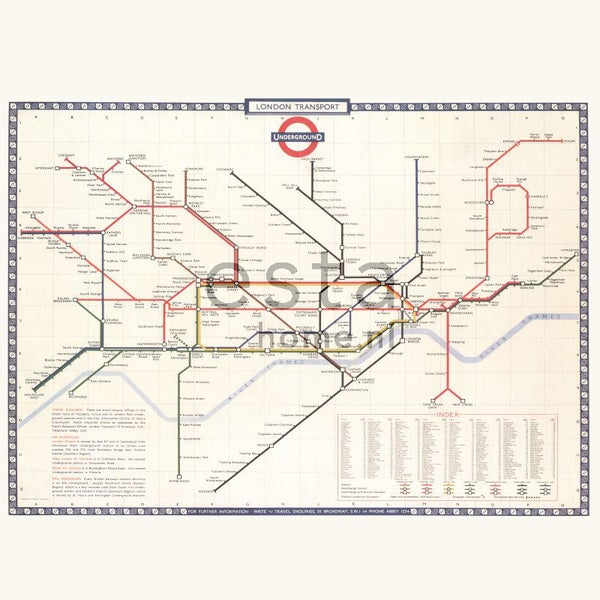 London Transport U-Bahn Plan