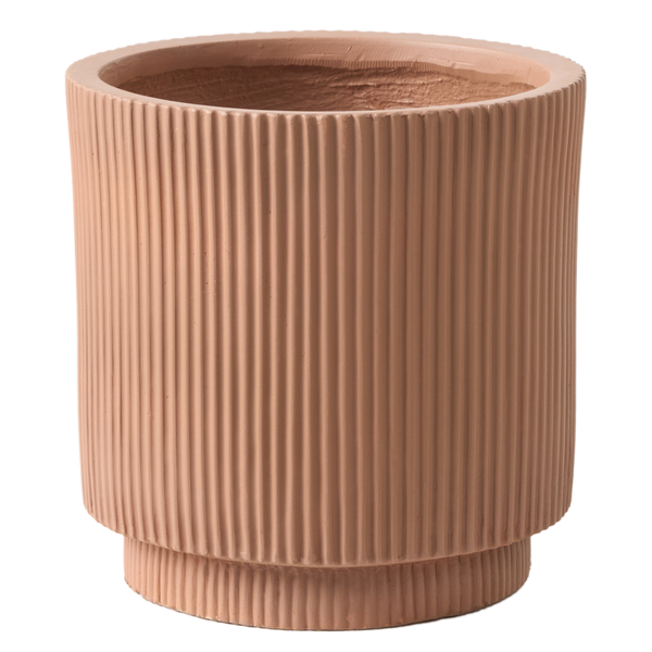 Gerillter Pflanztopf aus Terrakotta