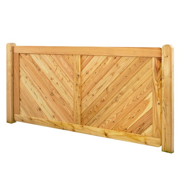 Holzzaunfeld mit diagonalem Muster