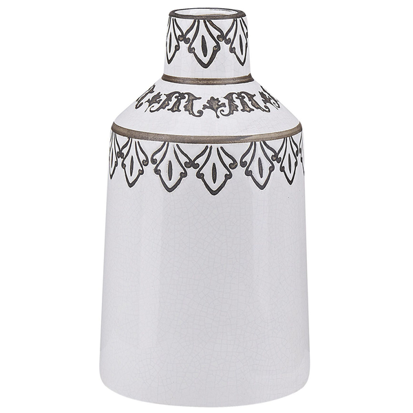 Blumenvase AMISOS Steinzeug 25 cm Weiß