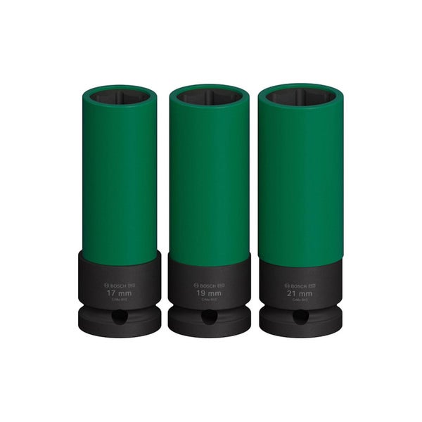 Bosch PRO Impact Socket Set mit PET-Abdeckungen 1/2 extra tief 3‑tlg. - 2608003033