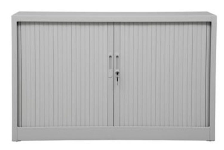 PROREGAL Rollladenschrank Weasel 2 Ordernhöhen HxBxT 75 x 120 x 46 cm Grau