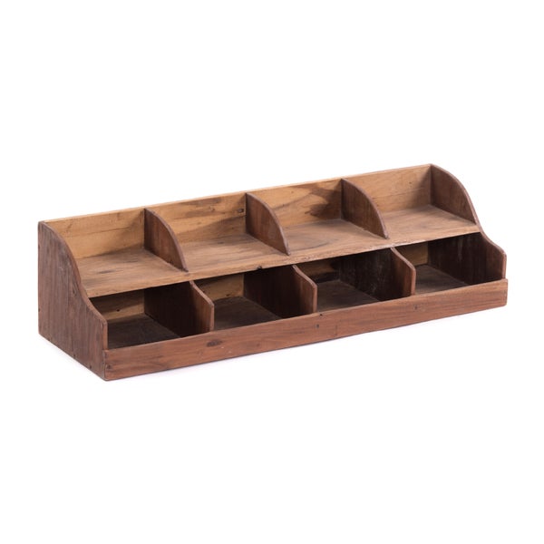 Organizer  Storage 80 Mahagoni Massivholz, 8 Fächer naturfarben