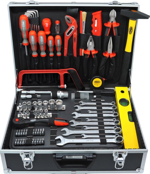 FAMEX 759-63 Werkzeugkoffer bestückt, Werkzeugkiste, Werkzeugkasten