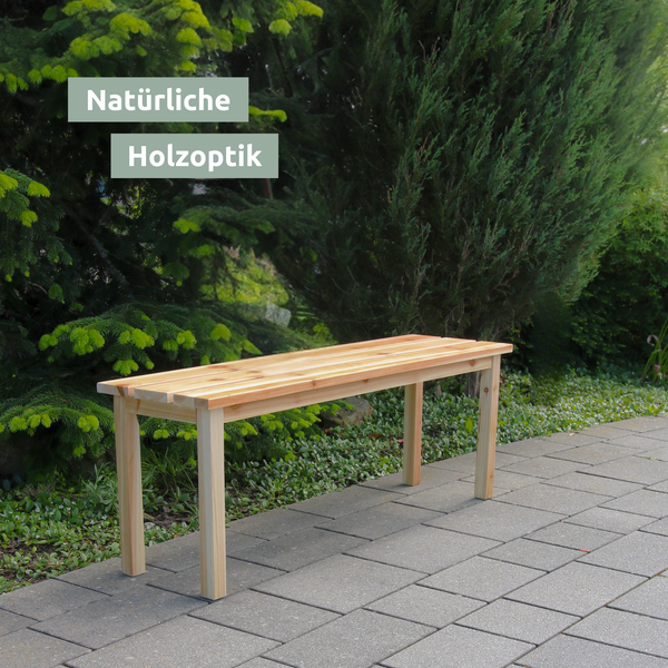 holz4home Gartenbank aus Tannenholz Bis zu 150 Kg Traglast Holzbank 118cm langNatur