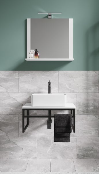 3-tlg. Waschtisch Badmöbel Waschbecken Bitila 60