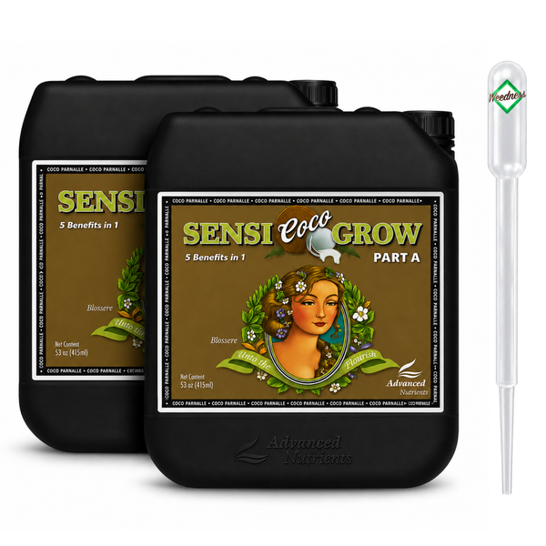 Zwei Kanister Advanced Nutrients Sensi Coco Grow Part A Pflanzendünger mit Pipette