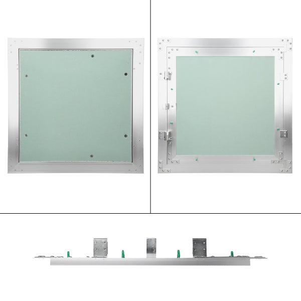 ECD Germany Revisionsklappe Revisionstür GK-Einlage 300x300mm Gipskarton 12,5mm Alu Rahmen Revision Wartungstür Wartungsklappe Wartung Reinigungsklappe Wartungsöffnung Feuchtraumgeeignet Trockenbau