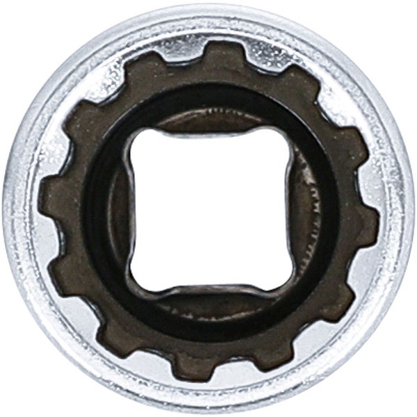 BGS Steckschlüssel-Einsatz Gear Lock tief Antrieb Innenvierkant 6,3 mm (1/4) SW 12 mm - 10162