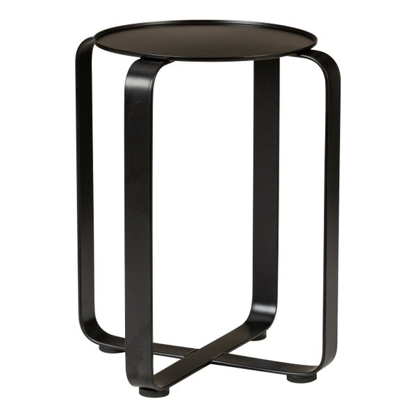 Scheurich Avignon 27, Pflanzenständer/Blumenständer/Blumentopfständer/Postament aus Metall Farbe: Satin Black, 23,2 cm Durchmesser, 27,3 cm hoch, 14,9 l Vol.