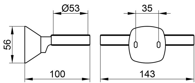 KEUCO Doppelhalter aus Metall, chrom, lose, ohne Gläser, 5,3cm Durchmesser, City.2