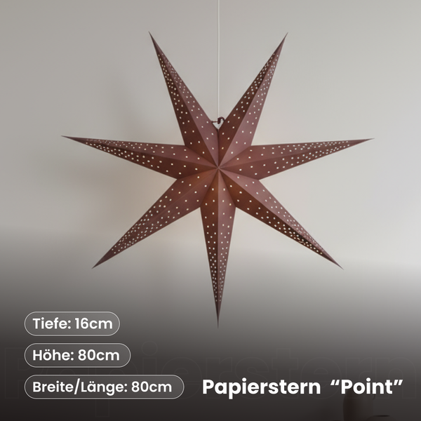 Papierstern Point zur Dekoration, 80 cm hoch