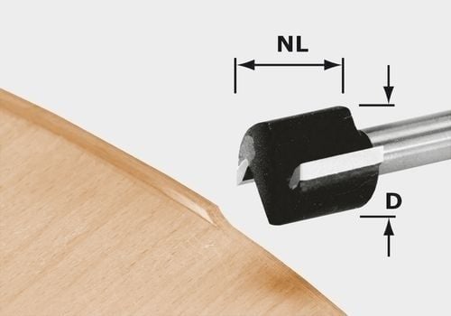 Nutfräser zur Holzbearbeitung mit Messlinien