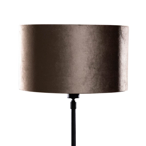 Stehlampe mit Lampenschirm aus Stoff