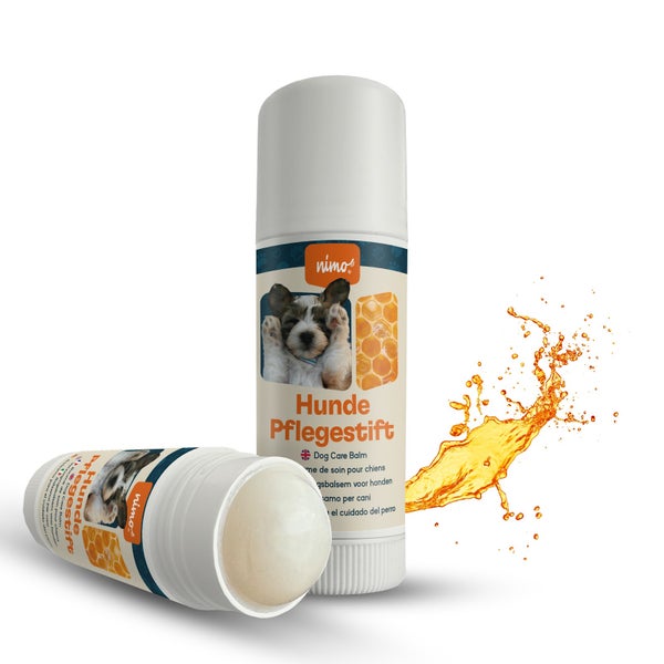 nimo® Hunde Pflegestift • mit Bienenwachs und Propolis gegen gereizte und trockene Stellen