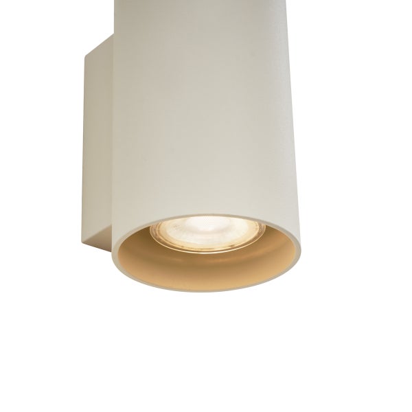 Moderne Wandleuchte Beige GU10 50 mm rund 2-flammig - Sandy