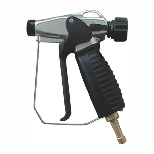 Ausblaspistole aus Metall mit schwarzem Kunststoffgriff und regulierbarem Luftstrom.