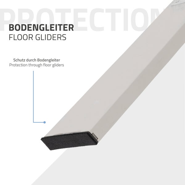 ML-Design 2er Set Tischbeine Loft 75x72 cm, Silber, Profil 8x2cm, aus Edelstahl, Industriedesign, U-Form, Metall Tischgestell scandic, Tischkufen Tischuntergestell Möbelfüße, für Esstisch/Schreibtisch