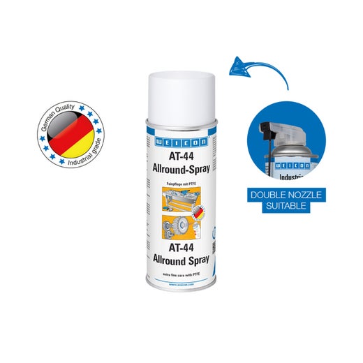 WEICON AT-44 Allround-Spray | Schmier- und Multifunktionsöl mit PTFE | 400 ml | gelblich, transparent
