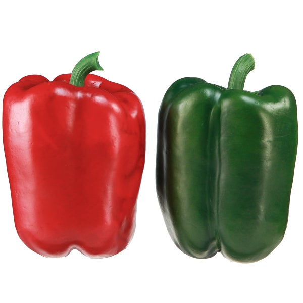 Roter und grüner Paprika