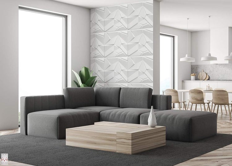 Polystyrol XPS Styropor 3D Paneelen Deckenpaneelen Dekoren 50x50cm 3mm stärke Merkur Weiß