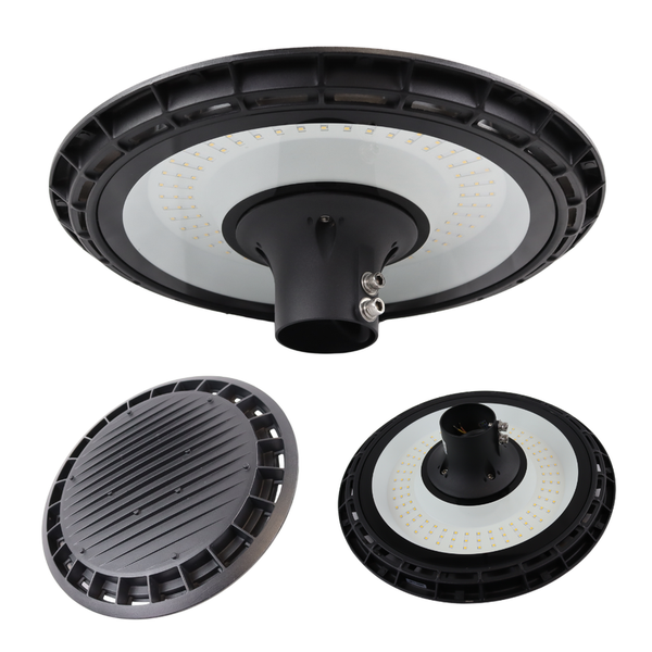 LUXULA Runde LED Straßenlampe 60W Straßenleuchte mit 6000lm IP65 Schutz Mastleuchte 3000K Warmweiß