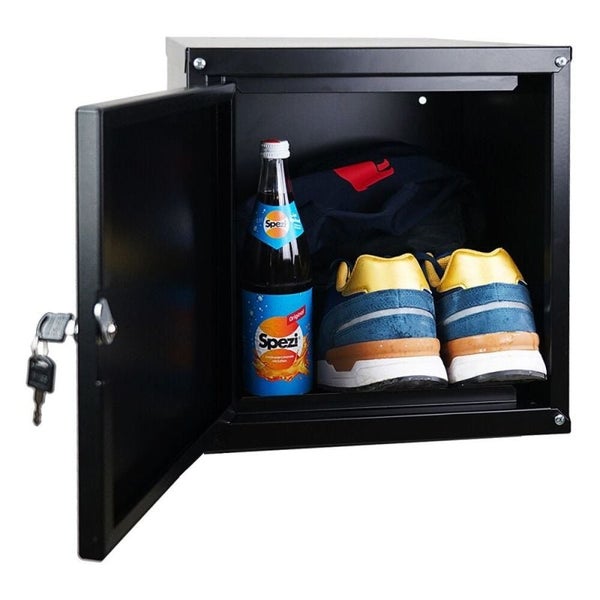 PROREGAL Mega Deal 4x Schließfachwürfel Cubic, HxBxT 35x35x35 cm, Schwarz