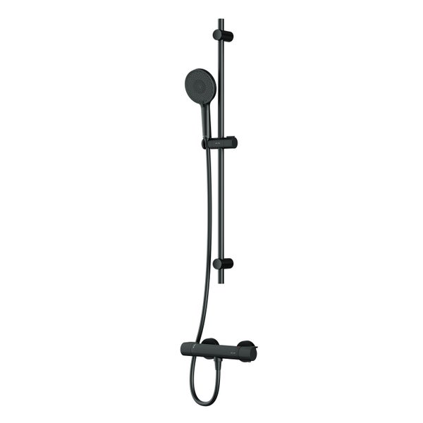 Duschsystem mit Thermostat Armatur und Handbrause an einer Duschstange