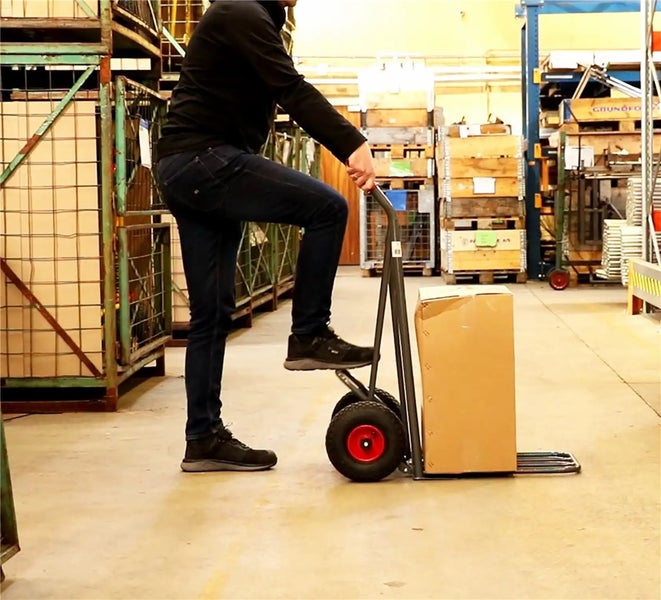 Sackkarre Ravendo BD250 Easy-Tip klappbar – Profi Transporthilfe mit Luftreifen, Zusatzladefläche, 250 kg Tragkraft