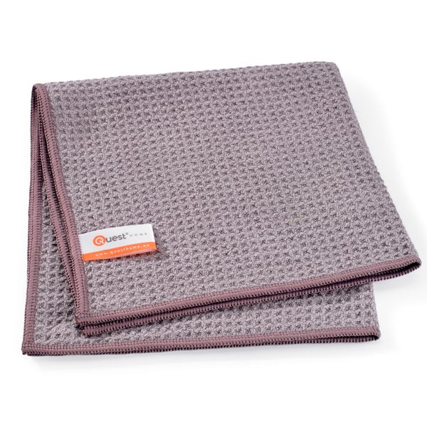 Staubbindetuch mit Waffelstruktur und Quest Home Logo