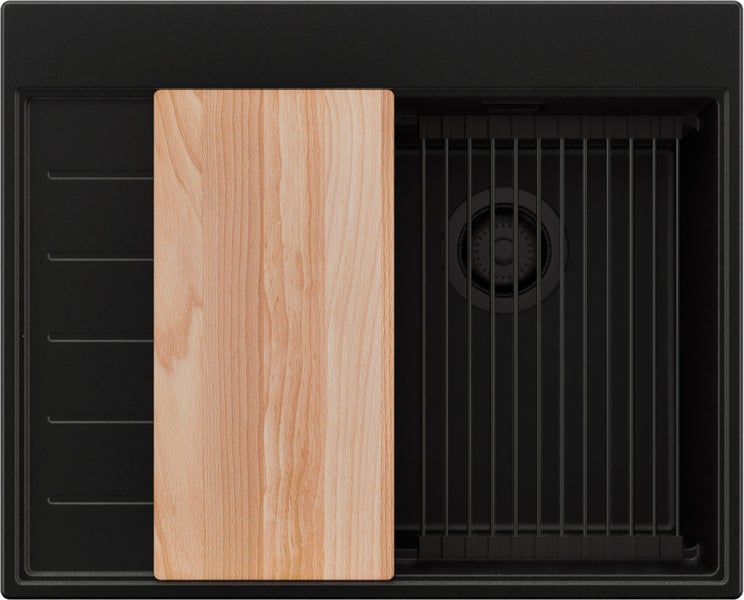 Spüle mit Abtropfgitter und Schneidebrett