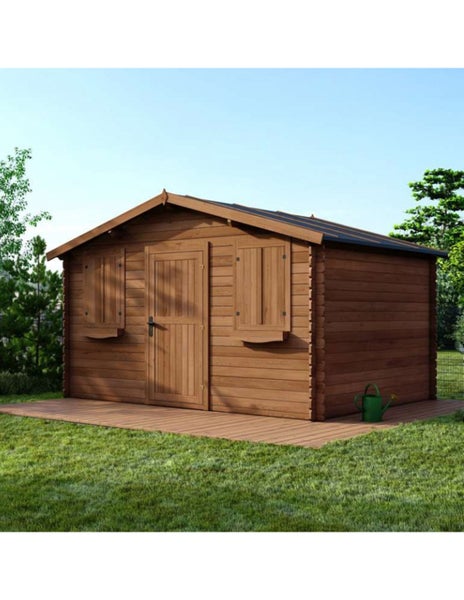 Holzgartentor mit Fenster im oberen Bereich, geeignet für Garten- und Sichtschutzzäune.