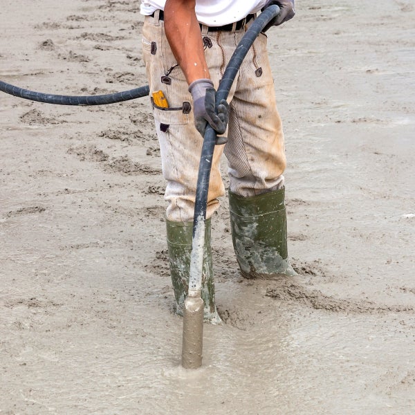 ECD Germany Rüttelflasche für Elektro Betonrüttler, 6m Schlauch, Ø45mm/40cm Vibrationsstab, Ersatz Flaschenrüttler, Rüttelstab-Flasche für Betonrüttler Betonverdichter Vibrationsflasche Rüttelschlauch