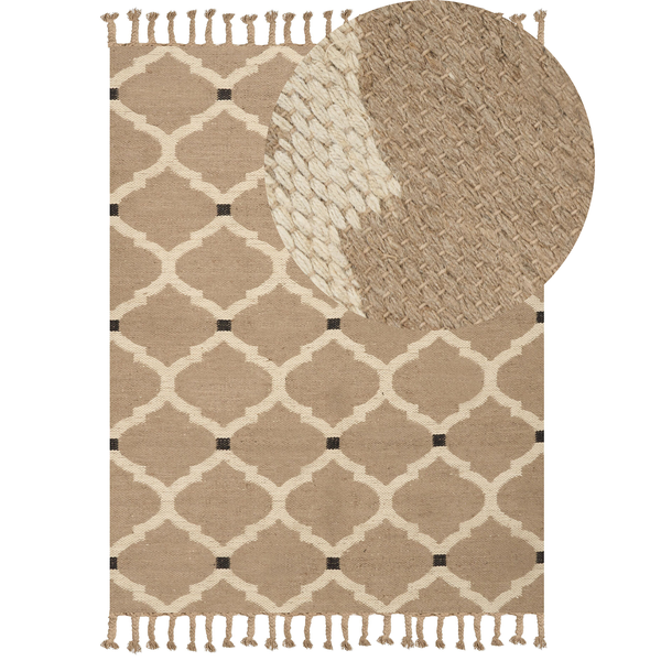 Teppich ORENCIK 160 x 230 cm Jute Beige
