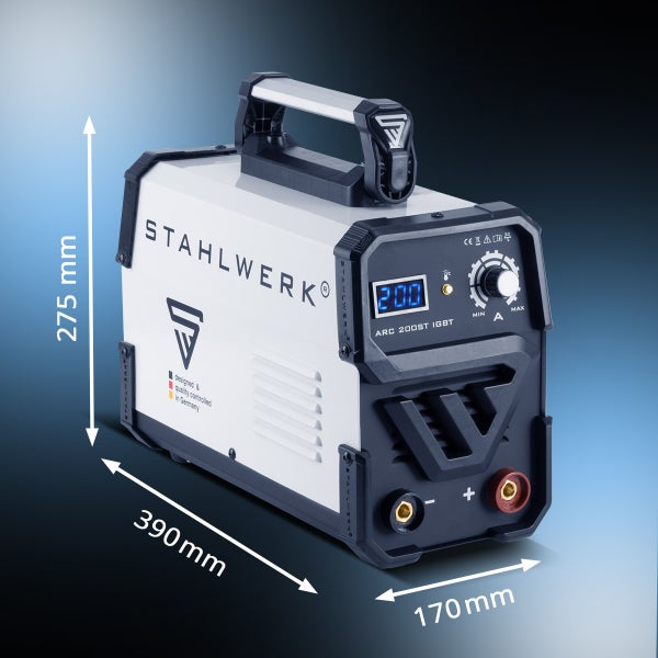 STAHLWERK Schweißgerät ARC 200 ST IGBT MMA E Hand Inverter 200 A Double Board