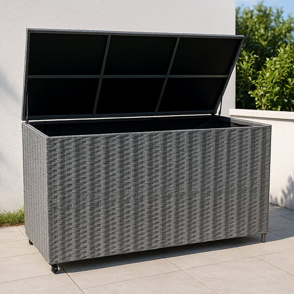 Marielle Rattan Kissenbox 996L - Grau