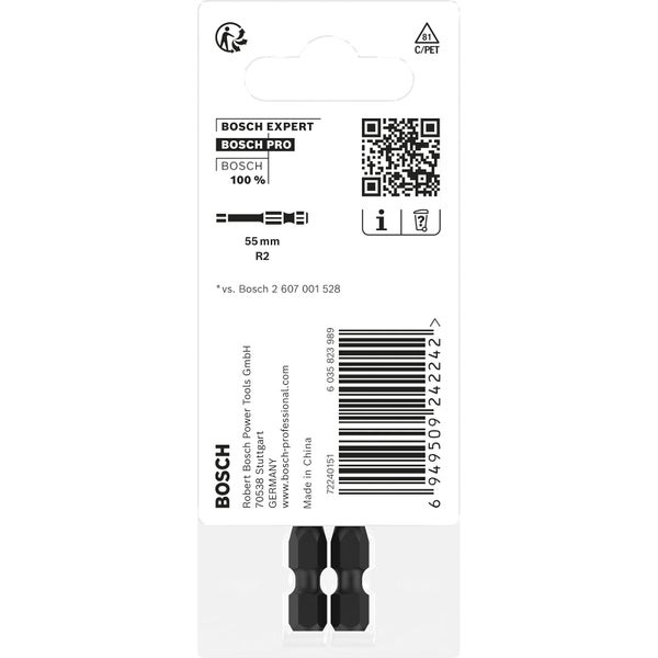 Bosch R2 Bithalter mit einer Länge von 55 Millimetern
