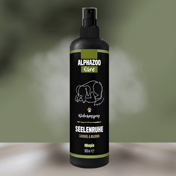 ALPHAZOO Seelenruhe Beruhigungsspray 500ml für Hunde I Beruhigungsmittel mit Baldrian