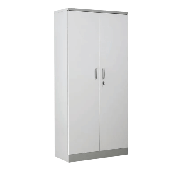 PROREGAL Aktenschrank Beetle 4 Fachböden HxBxT 195 x 92 x 42 cm Silber & Weiß