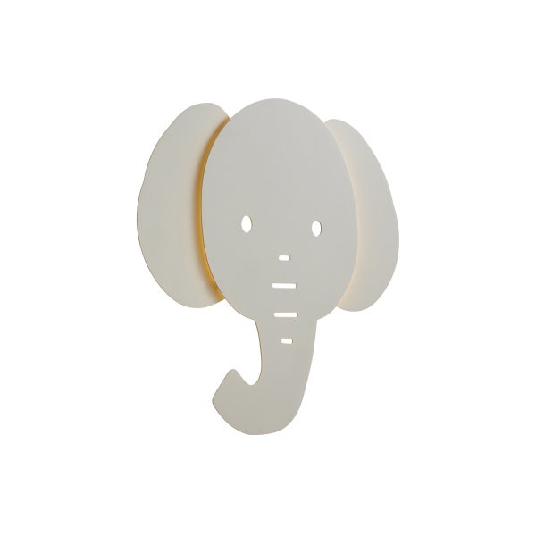 Wandleuchte für Kinder in Form eines Elefanten aus Holz für das Kinderzimmer.