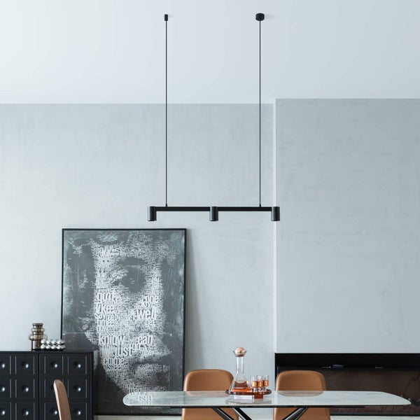 Arcchio Pendelleuchte Brinja (Modern) in Schwarz aus Aluminium (3 flammig, GU10) - Deckenlampe Esstischlampe Hängelampe Hängeleuchte Wohnzimmerleuchte