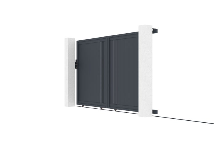 Schiebetor 3m GIONA H.180 graues Aluminium