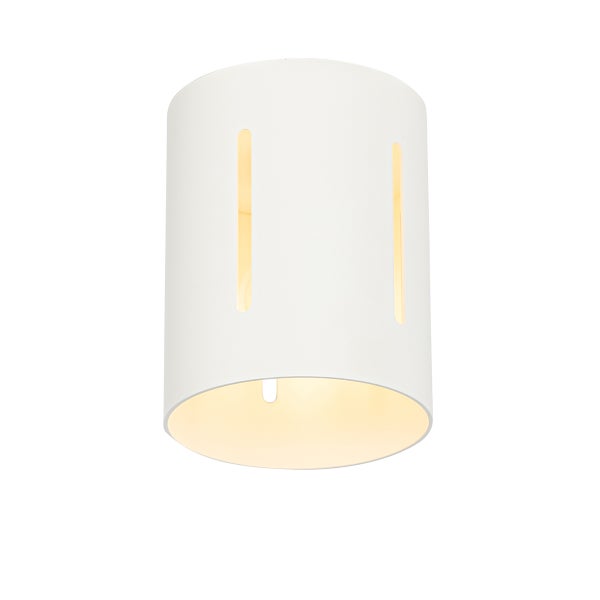 Weiße Deckenleuchte aus Metall mit Schlitzen