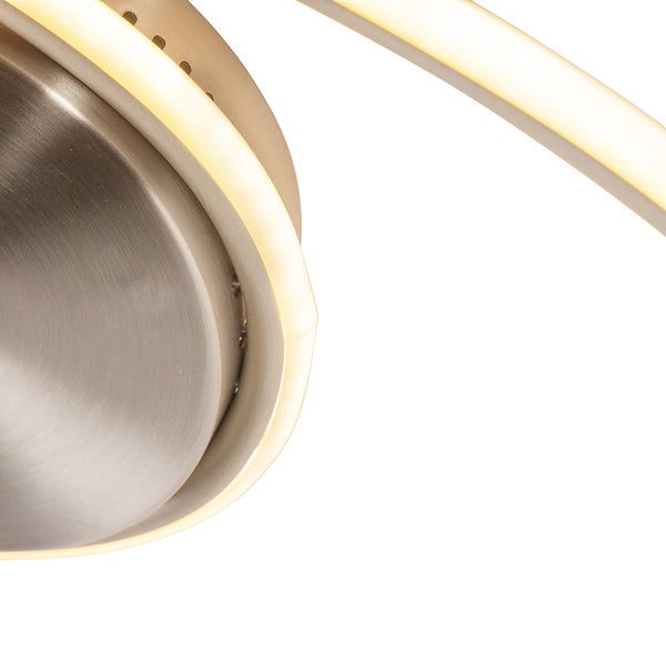 Detailaufnahme einer LED-Deckenleuchte aus Metall