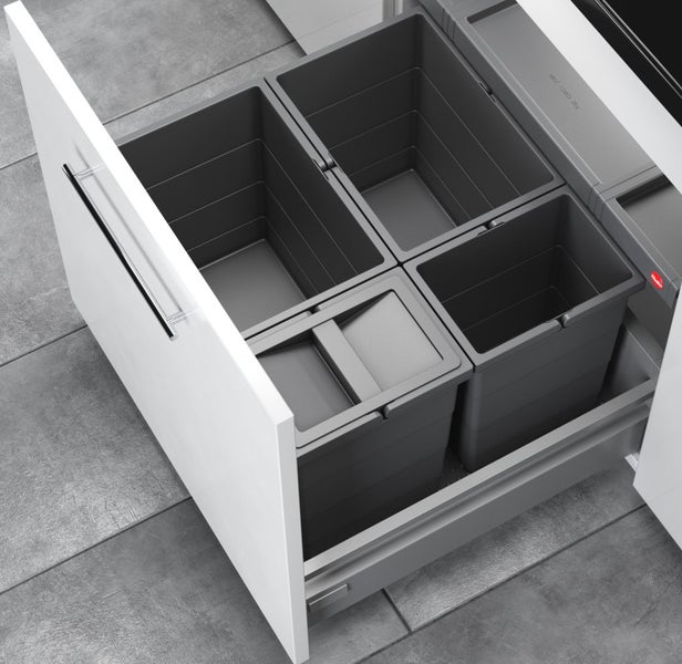 Abfalltrennsystem für Küchenschublade mit mehreren Behältern