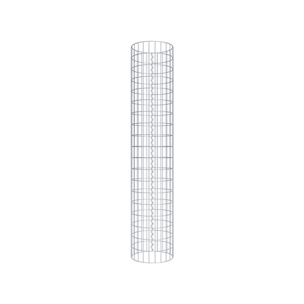 Gabionensäule Durchmesser 37 cm, MW 5 x 10 cm rund - Höhe: 1,90 m