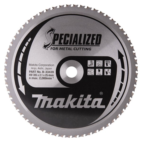 Makita Sägeblatt für Metallschnitte, 305 x 2,1 x 25,4 Millimeter