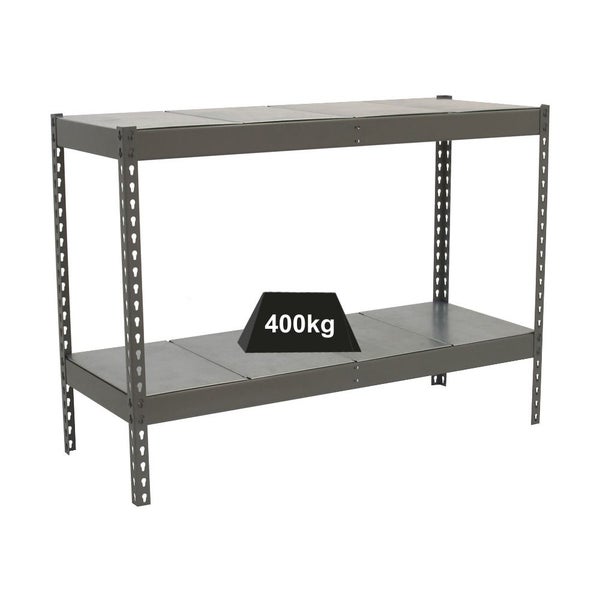 PROREGAL Schwerlastregal Mini Metal Yeti Two HxBxT 90 x 150 x 75 cm Fachlast 400 kg Grau