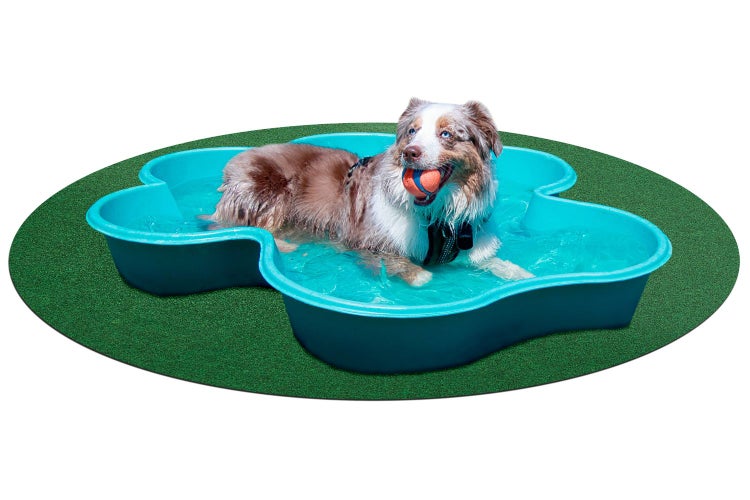 Kunstrasen Poolteppich  rund 130 cm in Grün